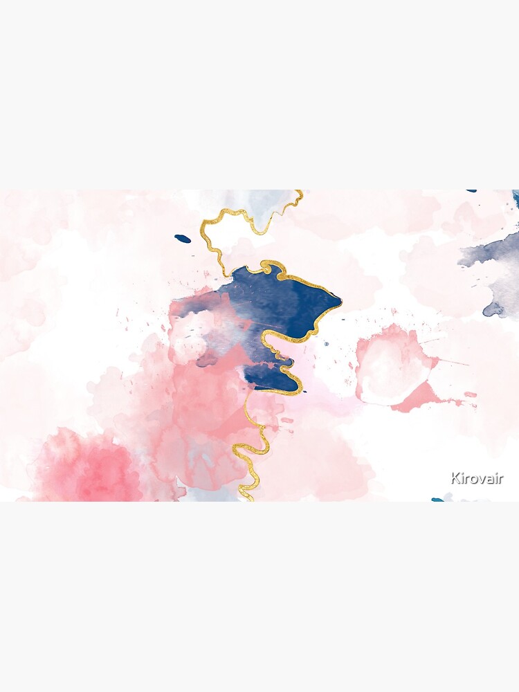 Kintsugi Pastel Marble Abstract #kintsugi #gold #japan #marble #pink #blue #home #decor #kirovair #watercolor #pastel von Kirovair