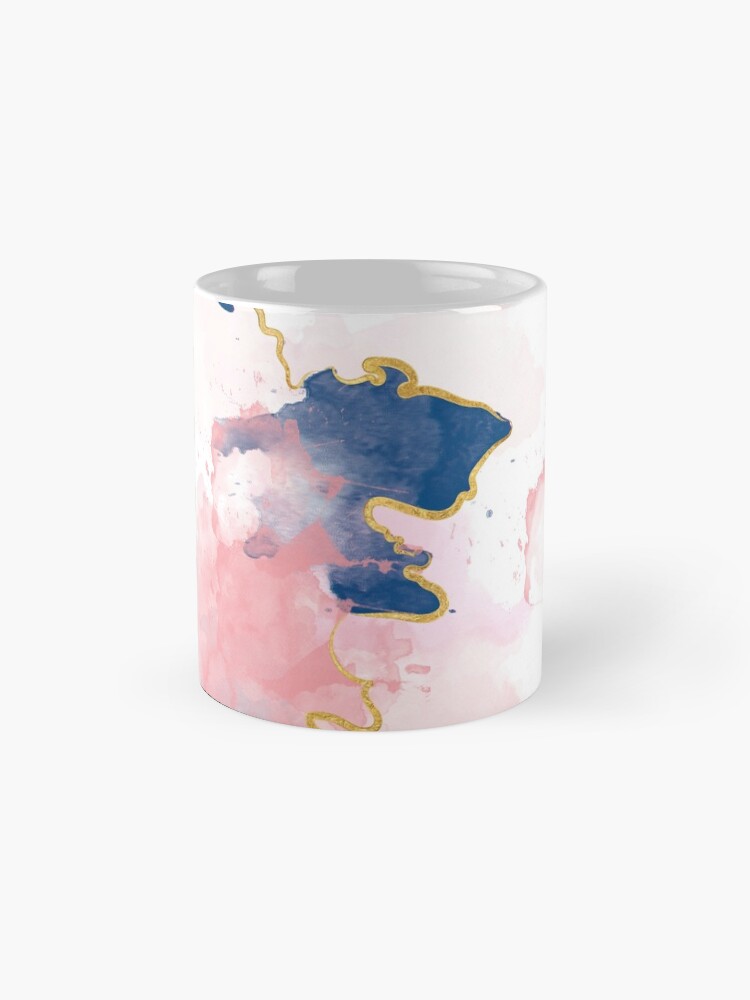 Alternative Ansicht von Kintsugi Pastel Marble Abstract #kintsugi #gold #japan #marble #pink #blue #home #decor #kirovair #watercolor #pastel Tasse