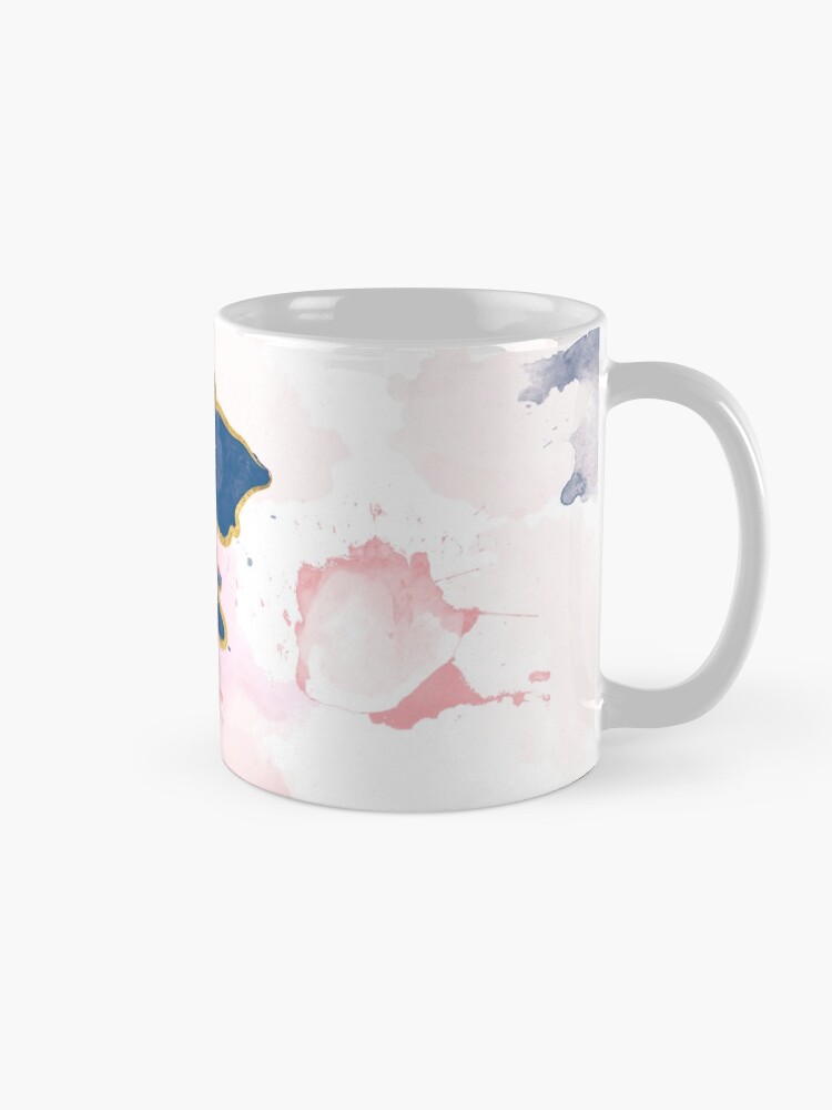 Alternative Ansicht von Kintsugi Pastel Marble Abstract #kintsugi #gold #japan #marble #pink #blue #home #decor #kirovair #watercolor #pastel Tasse