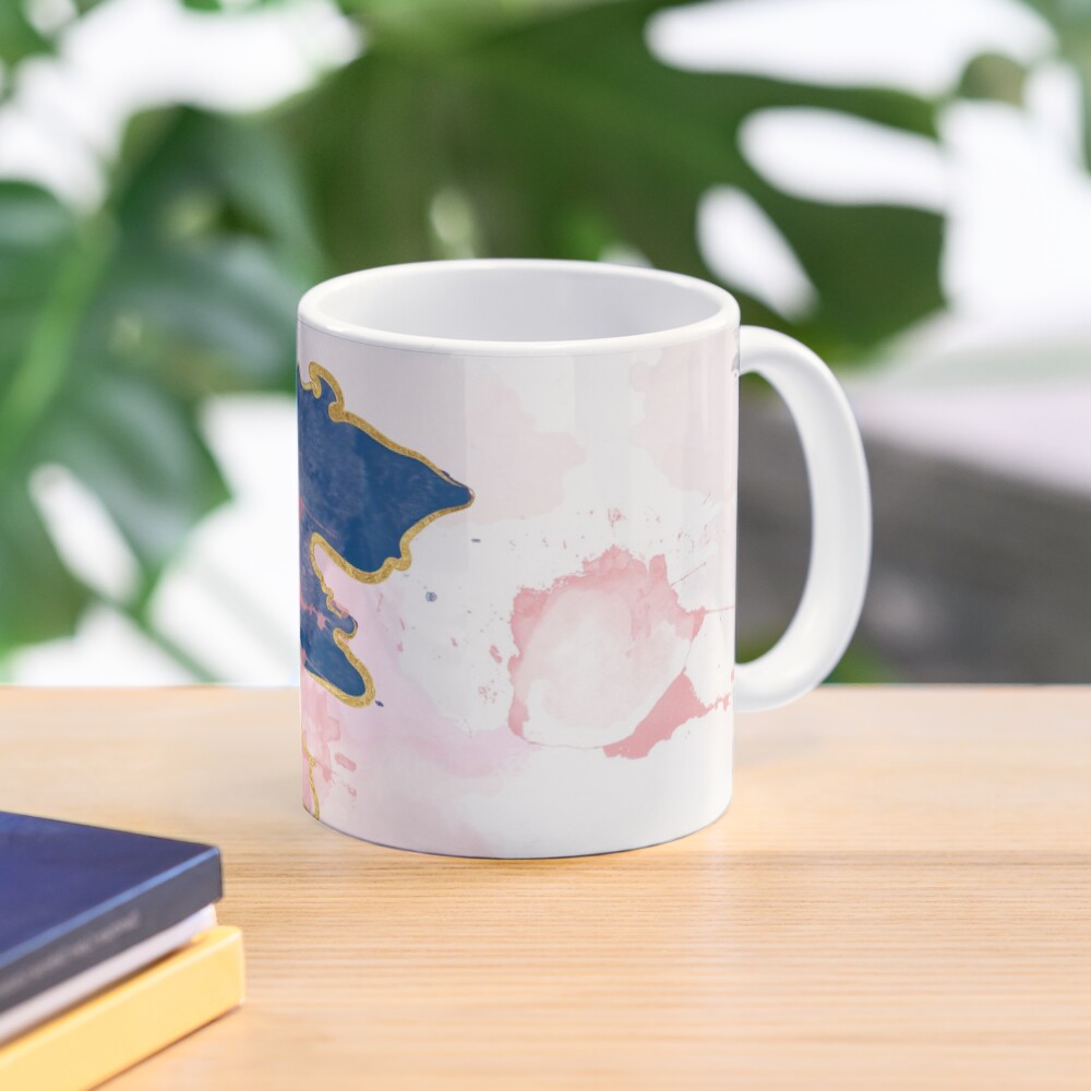 Kintsugi Pastel Marble Abstract #kintsugi #gold #japan #marble #pink #blue #home #decor #kirovair #watercolor #pastel Tasse