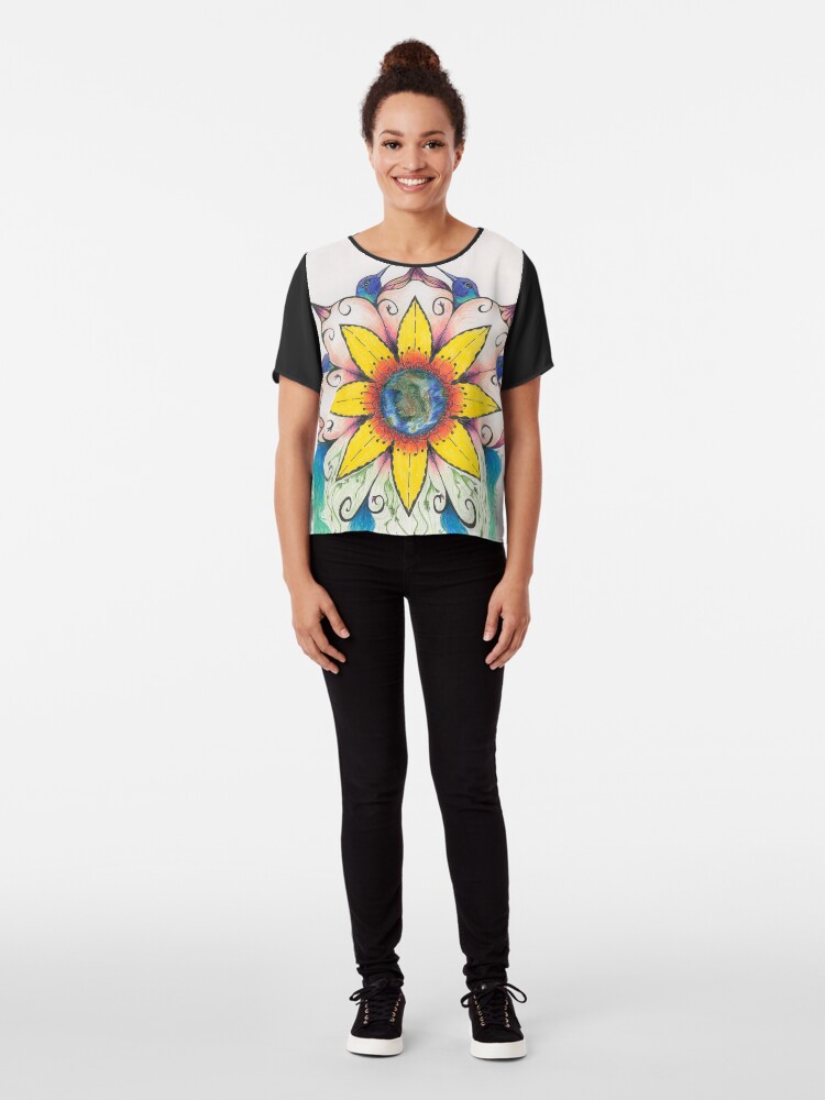 Alternate view of Symphony of Summer Chiffon Top