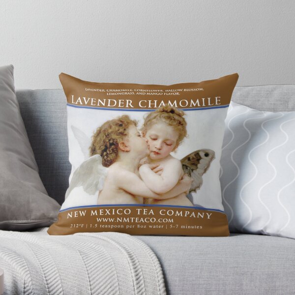 Lavender Chamomile Throw Pillow