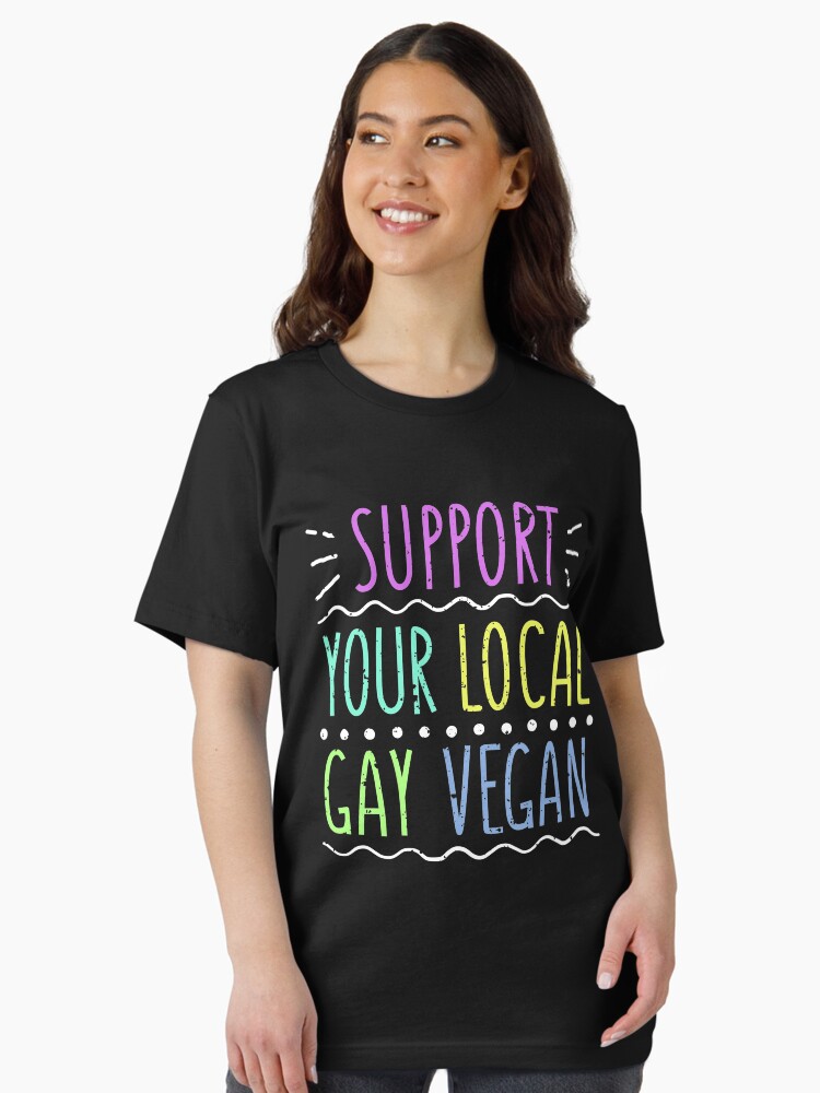 Thumbnail 2 von 7, Essential T-Shirt, Support Your Local Gay Vegan - LGBT Pride Month Gift designt und verkauft von yeoys.