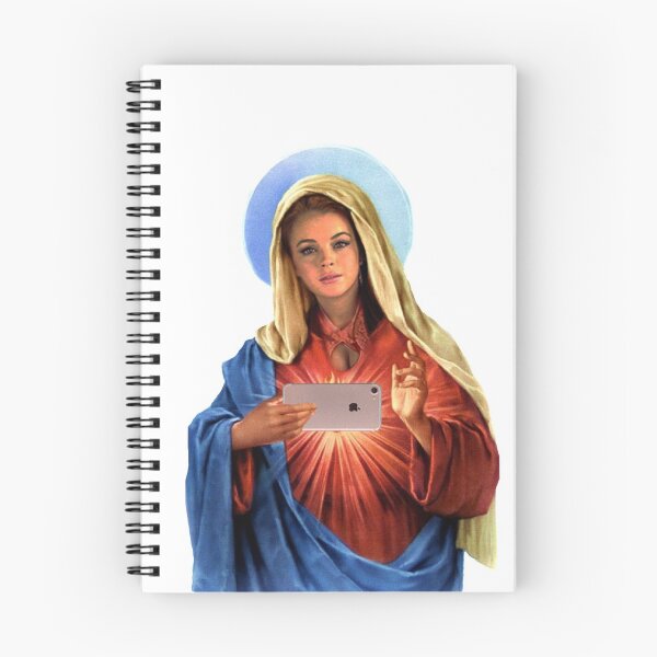 Aperçu de l'œuvre  actrice et chanteuse légende Lindsay Lohan comme la mère Marie qu'elle est créée et vendue par SameOldChic.