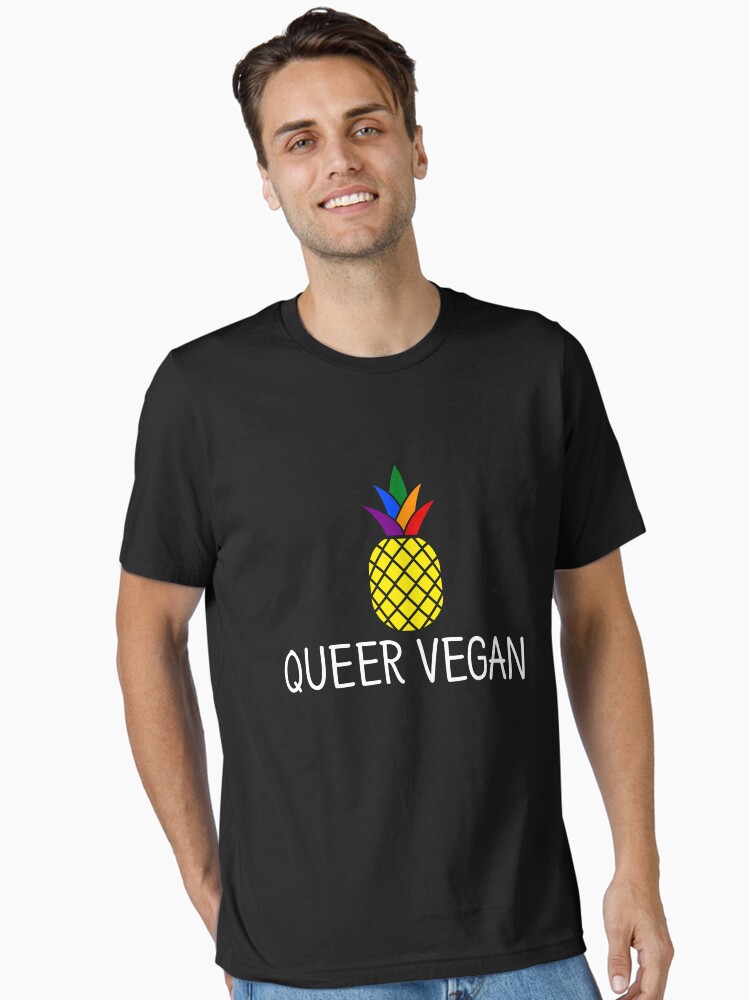 Thumbnail 1 von 7, Essential T-Shirt, Queer Vegan - LGBT Pride Month Gift designt und verkauft von yeoys.