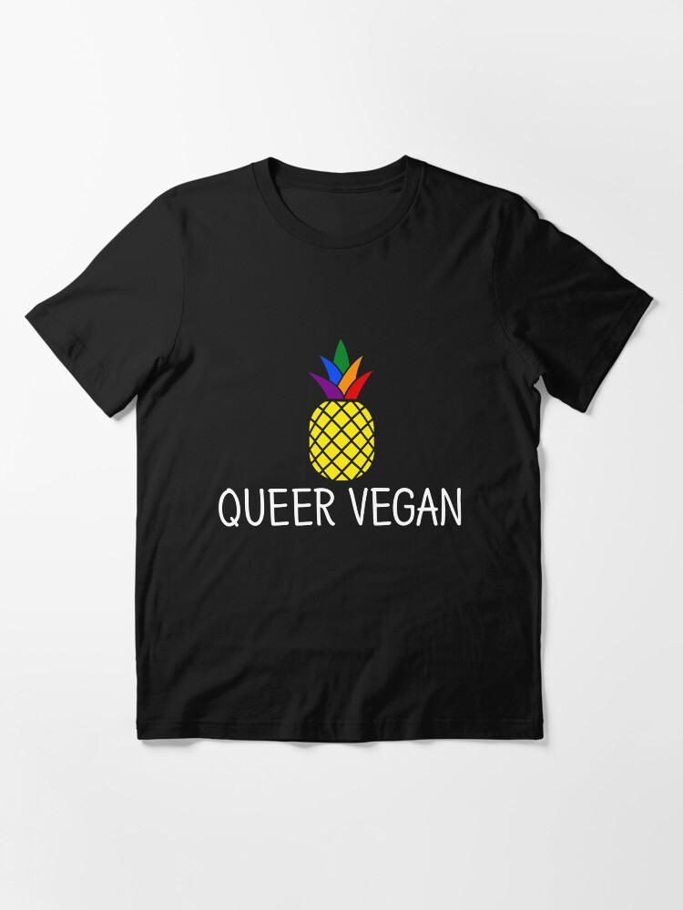 Thumbnail 3 von 7, Essential T-Shirt, Queer Vegan - LGBT Pride Month Gift designt und verkauft von yeoys.