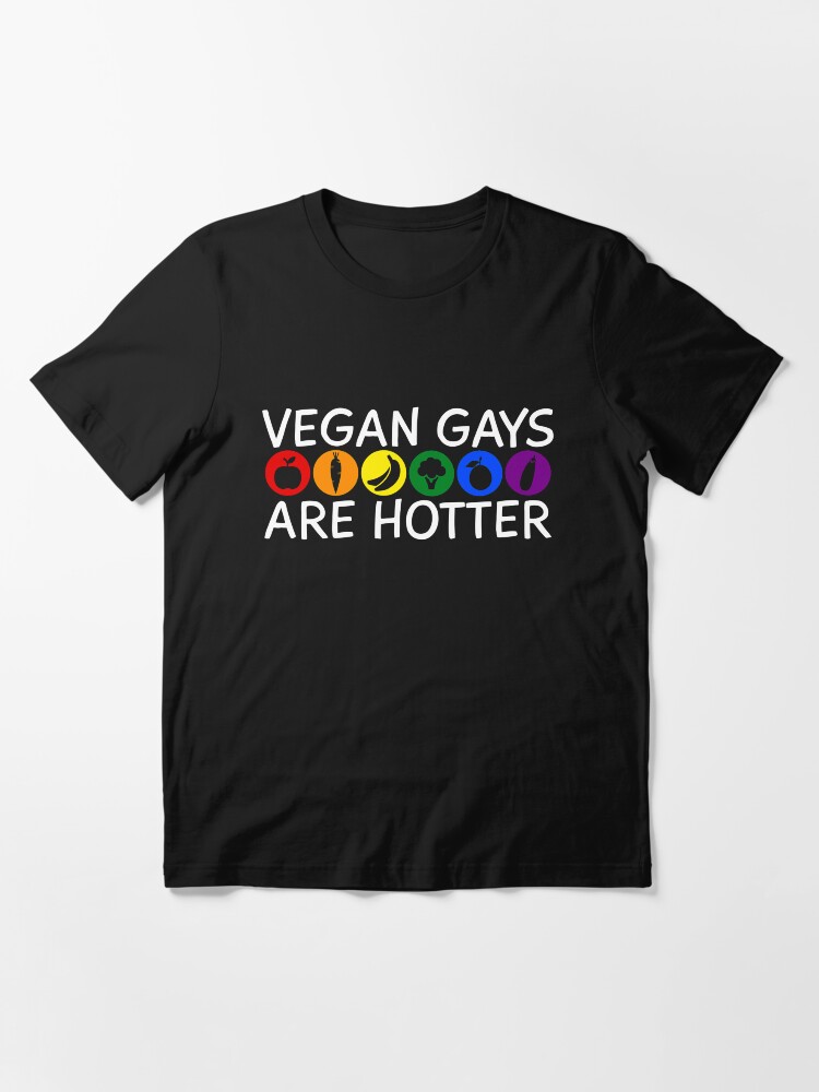 Thumbnail 3 von 7, Essential T-Shirt, Vegan Gays Are Hotter - LGBT Pride Month Gift designt und verkauft von yeoys.