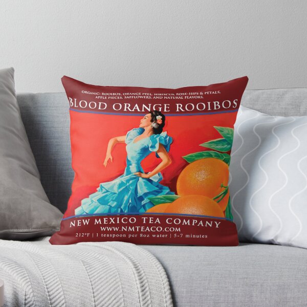 Blood Orange Rooibos - Organic Throw Pillow