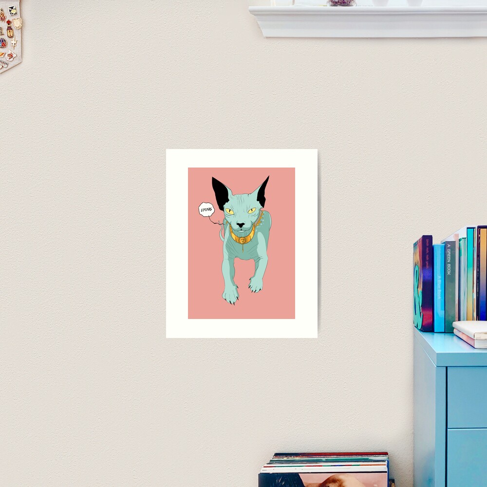 Lying Cat Art Print