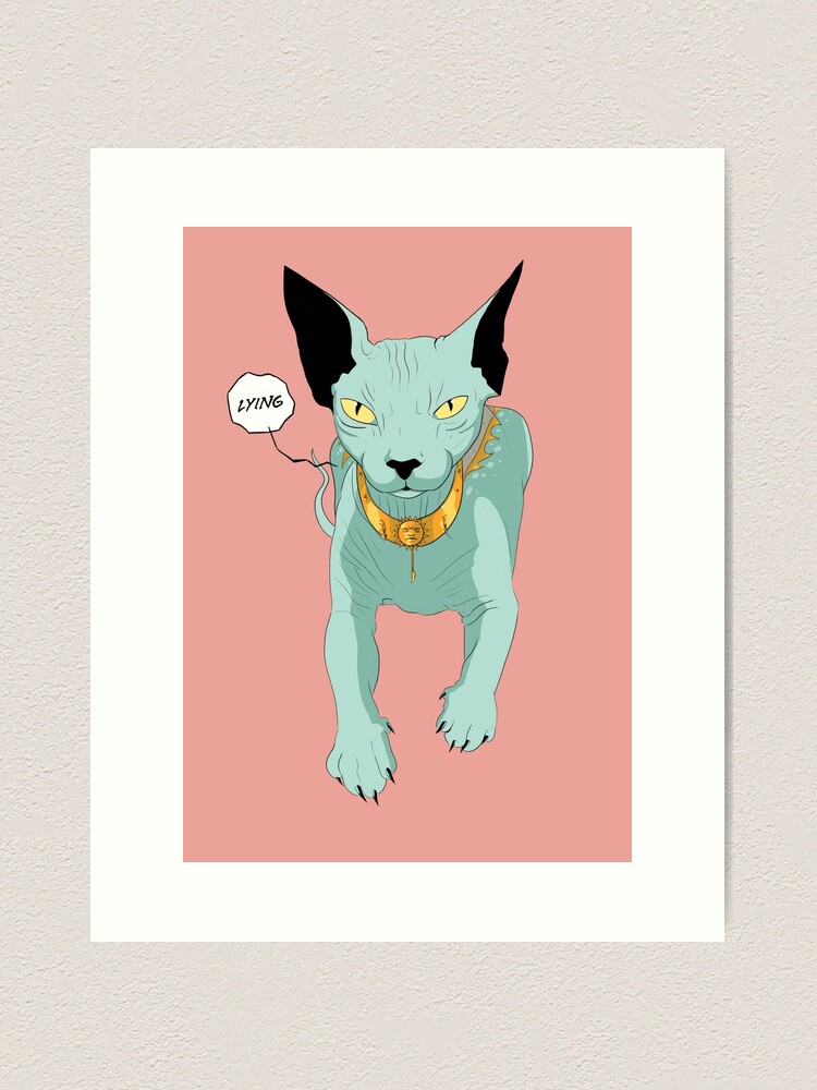 Alternate view of Lying Cat Art Print