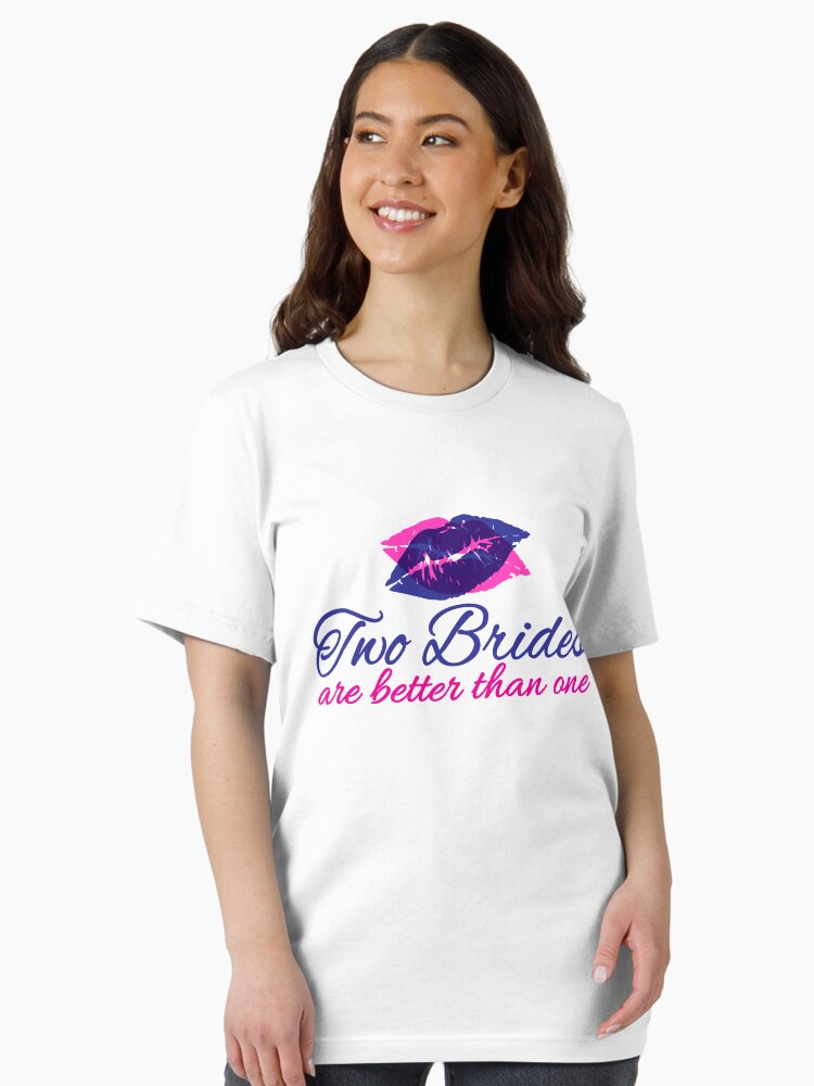 Thumbnail 2 von 7, Essential T-Shirt, Two Brides Are Better Than One - LGBT Pride Month Gift designt und verkauft von yeoys.
