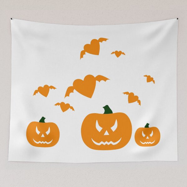 Item preview, Halloween pumpkin hearts bats scary designed and sold by Helen-Storm.