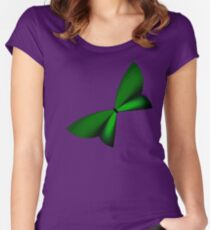 Green Geometric Butterfly Women's Fitted Scoop T-Shirt