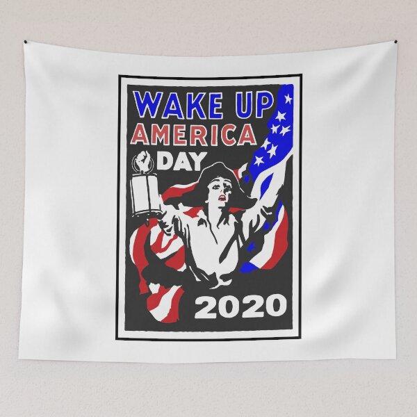 Item preview, Wake Up America Woke Protest Resist Feminist Revolution 2020 Election Democrat Republican Vote designed and sold by Travel Time.