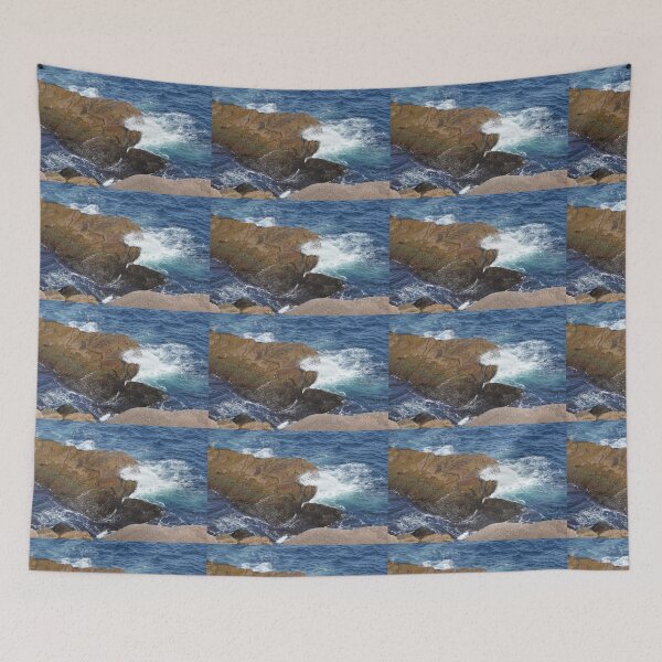 Item preview, Waves Crashing against Huge Rocks designed and sold by 2CrabbySisters.