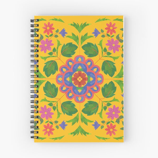 Item preview, Floral Rangoli Pattern on Yellow designed and sold by Judy Adamson.