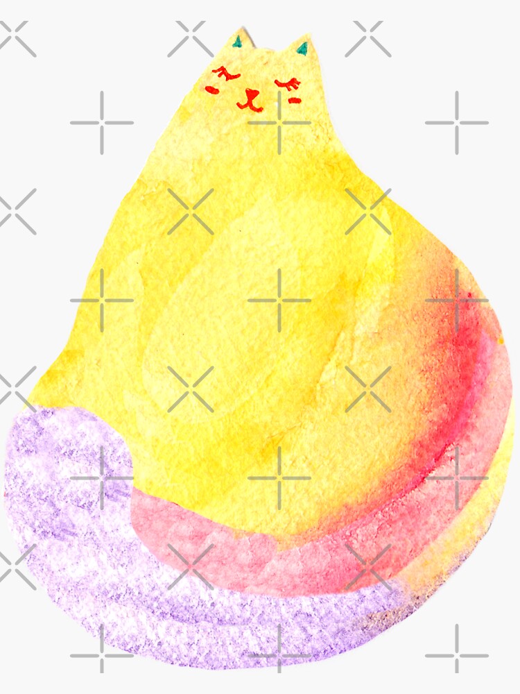 A Fat Cat with a Colorful Tail by whya