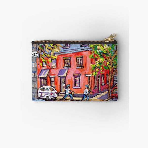 Item preview, KIDS BASEBALL PAINTING FUN TIME ON QUIET MONTREAL STREET BEST CANADIAN ART designed and sold by Carole  Spandau.