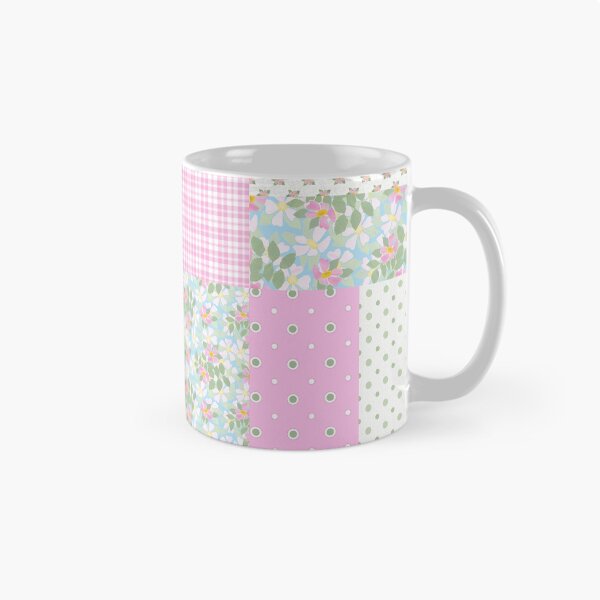 Item preview, Pretty Pink Dog Roses Faux Patchwork designed and sold by Judy Adamson.
