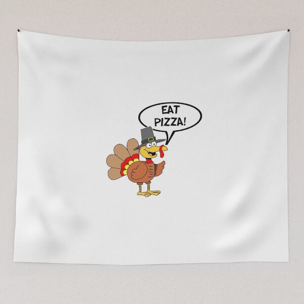 Item preview, Eat Pizza Thanksgiving Turkey Cartoon Pilgrim Hat designed and sold by jaycartoonist.