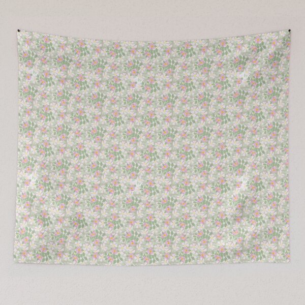 Item preview, Pink Dog Roses on Taupe designed and sold by Judy Adamson.