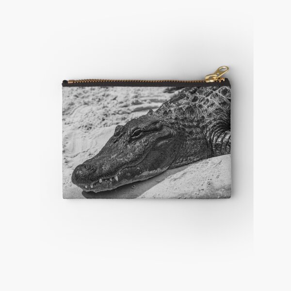 Item preview, Relaxing Alligator black and white designed and sold by KensLensDesigns.