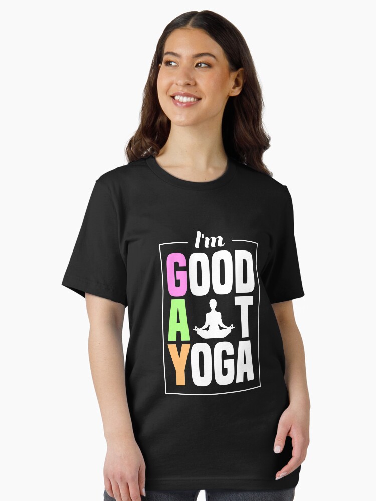 Thumbnail 2 von 7, Essential T-Shirt, I'm Good At Yoga Padmasana Lotus Pose - LGBT Pride Month Gift designt und verkauft von yeoys.