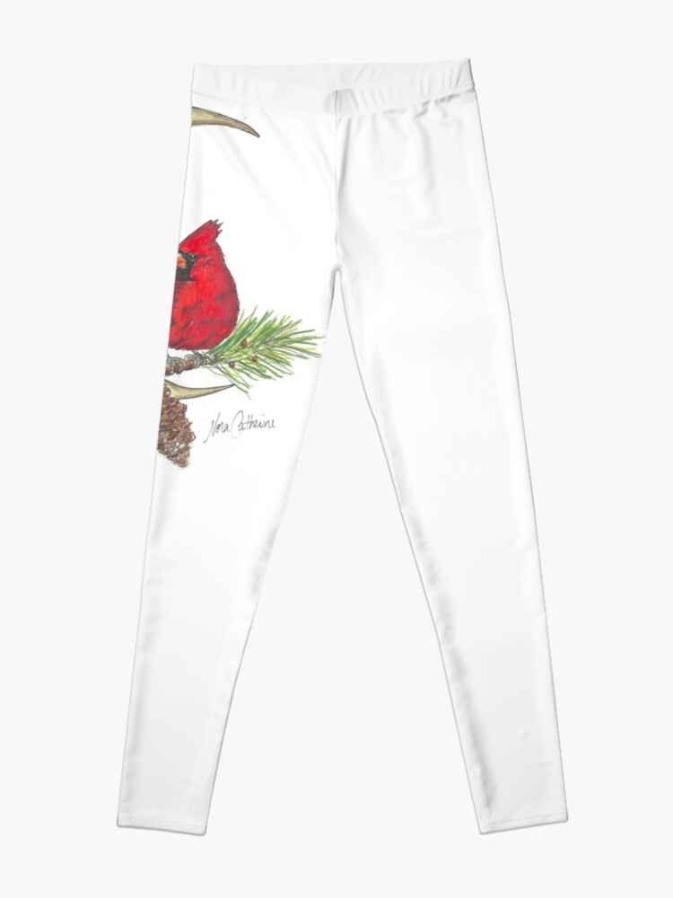 Alternate view of Cardinal - watching over me Leggings