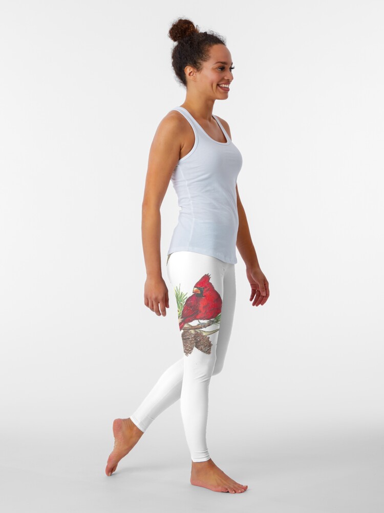 Alternate view of Cardinal - watching over me Leggings