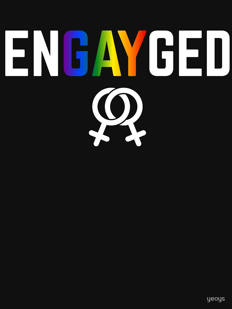 Engayged Gay Engagement Lesbian - LGBT Pride Month Gift von yeoys