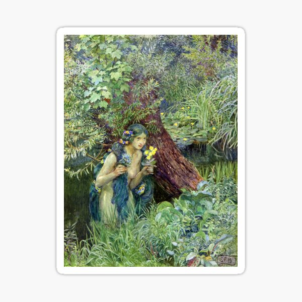 Item preview, With Goodly Greenish Locks, All Loose - Eleanor Fortescue Brickdale designed and sold by forgottenbeauty.