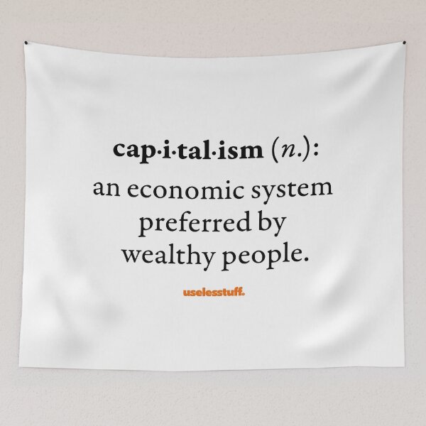 Item preview, 16264-01-BLT – Uselesstuff® Dictionary – Capitalism – System (Black) designed and sold by Uselesstuff.