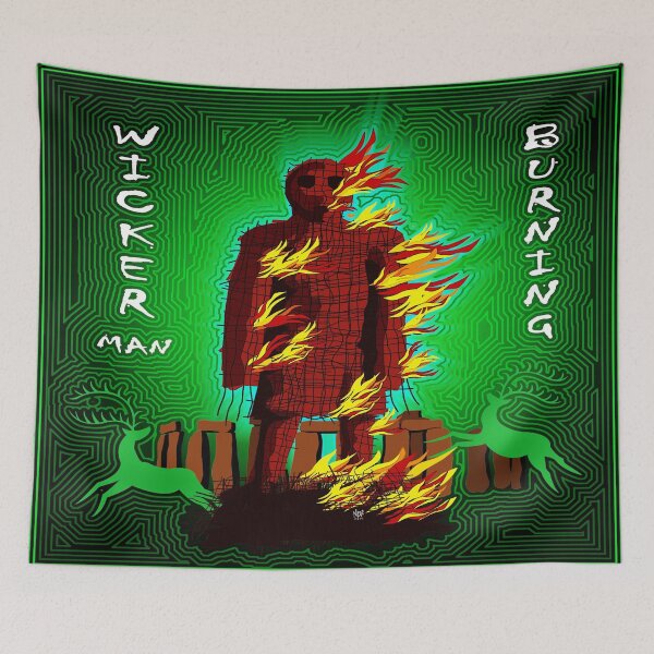 Item preview, WICKER MAN BURNING GREEN designed and sold by Neil Finnemore.