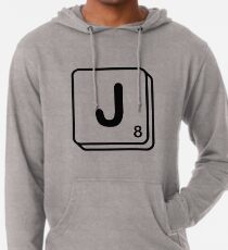 J scrabble print Lightweight Hoodie