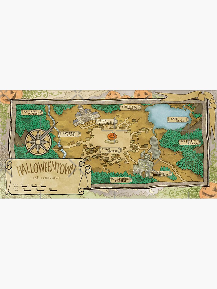 Map of Halloweentown by shaylikipnis