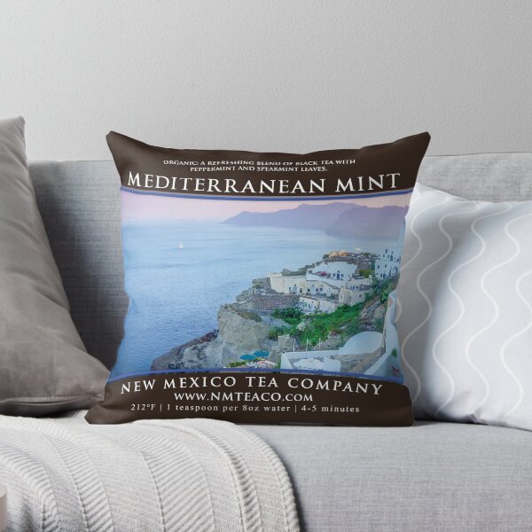 Mediterranean Mint Throw Pillow