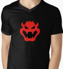 Super Mario Bowser Icon Men's V-Neck T-Shirt