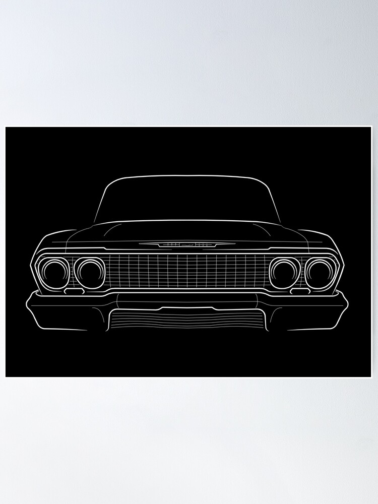 CHEVROLET　Impala63 coupe A3Poster 1963 Chevy Impala - Impala - Posters and Art Prints | TeePublic