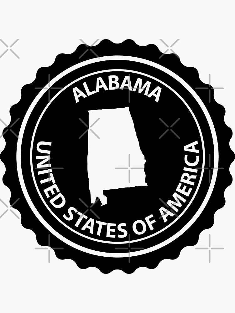 “Alabama rubber stamp” Sticker for Sale by Danler | Redbubble