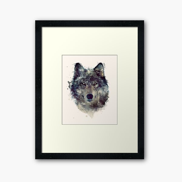 Wolf // Persevere Framed Art Print