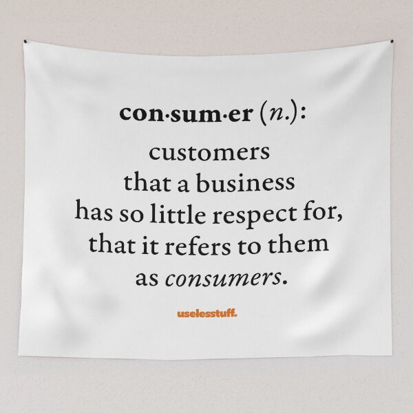 Item preview, 16266-01-BLT – Uselesstuff® Dictionary – Consumer – Respect (Black) designed and sold by Uselesstuff.