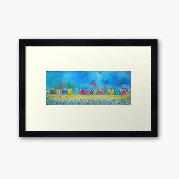 Beach Huts Framed Art Print