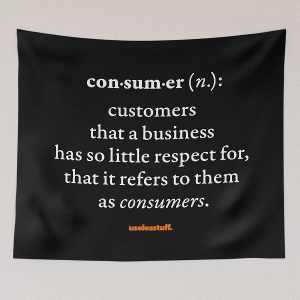 Item preview, 16266-01-BDK – Uselesstuff® Dictionary – Consumer – Respect (White) designed and sold by Uselesstuff.