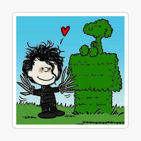 Edward Scissorhand and Bonsai Snoopy Sticker
