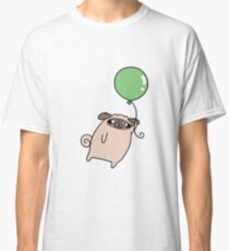Green Balloon Pug Classic T-Shirt