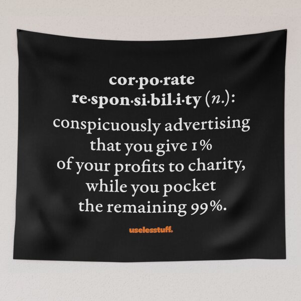 Item preview, 16267-01-BDK – Uselesstuff® Dictionary – Corporate Responsibility – Charitable (White) designed and sold by Uselesstuff.