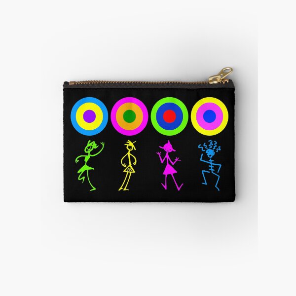 Item preview, colorful circles dancing stick figures graffiti designed and sold by Helen-Storm.