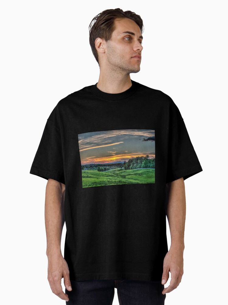 Thumbnail 2 of 7, Oversized T-Shirt, Sunset in peaceful valley. designed and sold by Scooterbob.