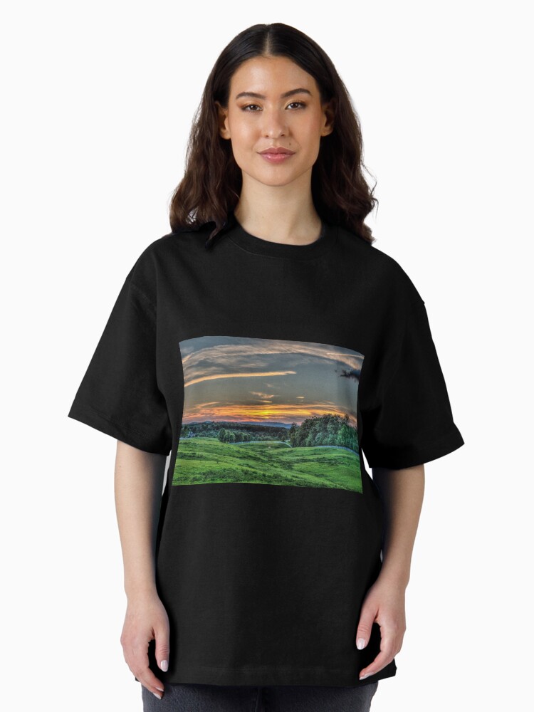 Thumbnail 1 of 7, Oversized T-Shirt, Sunset in peaceful valley. designed and sold by Scooterbob.
