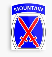 United States Army 10th Mountain Division Shoulder Sleeve Insignia Metal Print